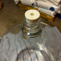 Carboy stopper #7 fixed on the neck of a 7 gallon glass carboy
