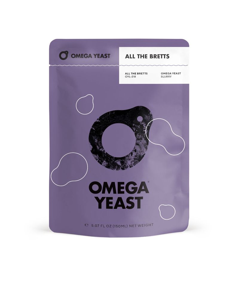 Omega Yeast liquid yeast pouch with all-the-bretts strain