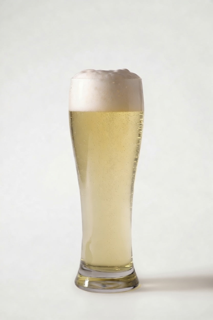 glass of golden straw beer showing 3 srm color from proximity pilsen base malt