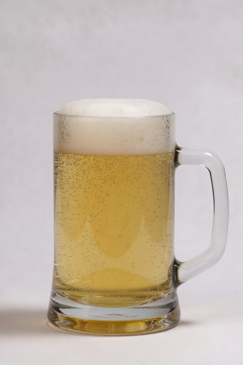 glass of golden beer showing 6 srm color from weyermann munich malt type 1
